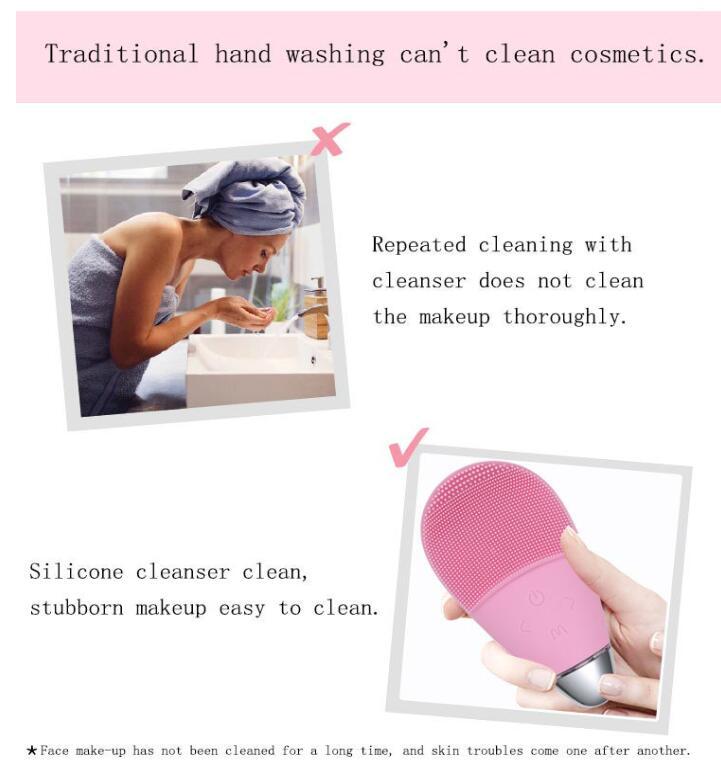 Electric Facial Cleansing Brush | Sonic Vibration Deep Pore Cleanser